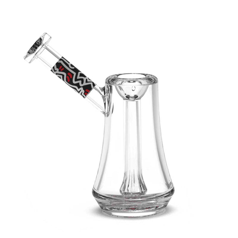 Earthen Metal Glass Black Color Designer Bubbler Water Smoking Pipe
