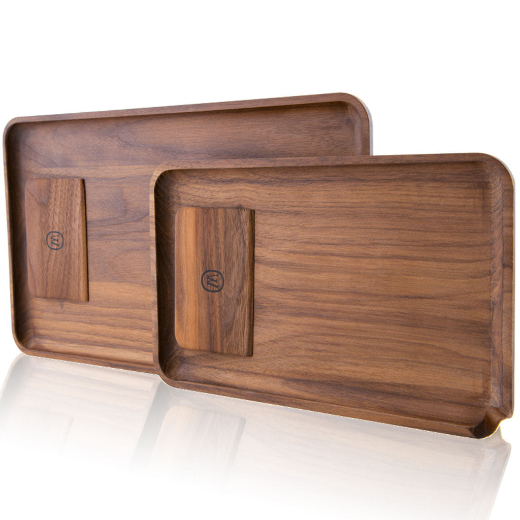 Marley Natural Walnut Rolling Tray with Scraper - BHANGO HEAD SHOP - Premium Glass, Vape and Cannabis Accessories