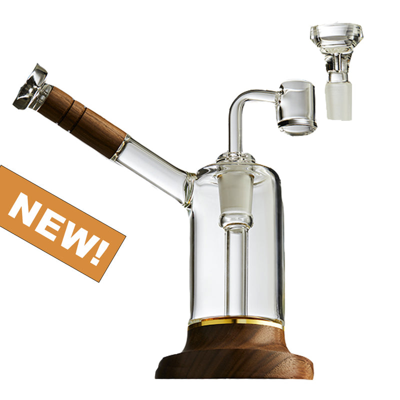 BUY NOW Marley Natural Riggler Dab Rig Water Pipe - Black Walnut and  Artisan Glass